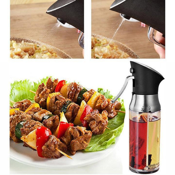2-in-1 Vinegar Sprayer And Olive Oil Sprayer Barbecue Marinade Spray Bottle Fine Dispenser For BBQ Good Seasoning Tools