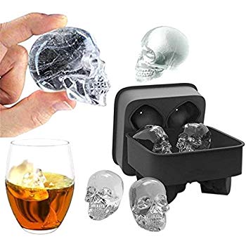 Ice Cube Maker Skull Shape Chocolate Mould Ice Cream DIY Tool Whiskey Wine Cocktail Ice Cube 3D Silicone Mold