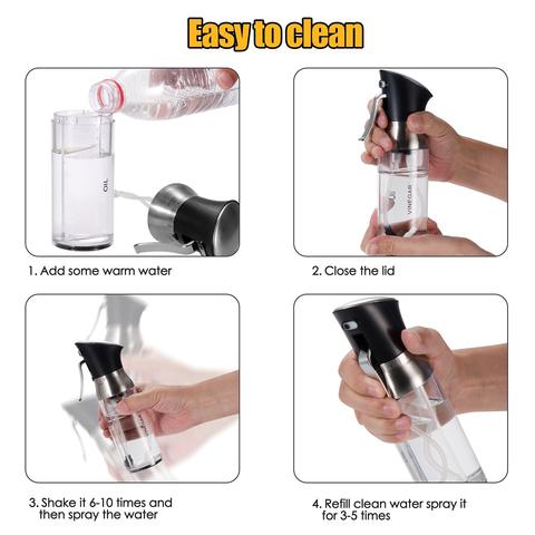 2-in-1 Vinegar Sprayer And Olive Oil Sprayer Barbecue Marinade Spray Bottle Fine Dispenser For BBQ Good Seasoning Tools