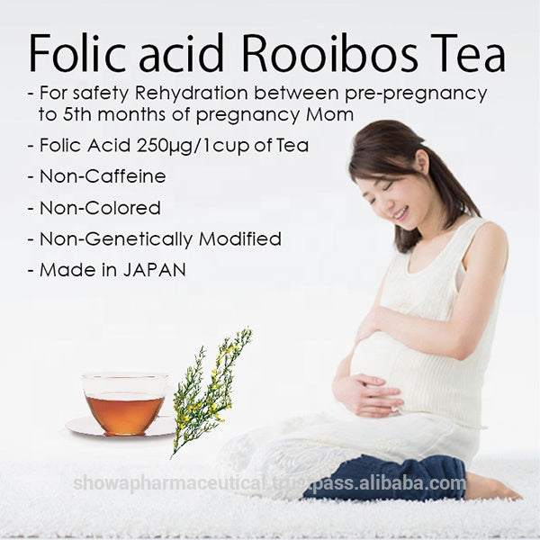 6 packs Food supplement drink Folic acid rooibos tea for mother pregnant woman decaffeinated calorie free health product