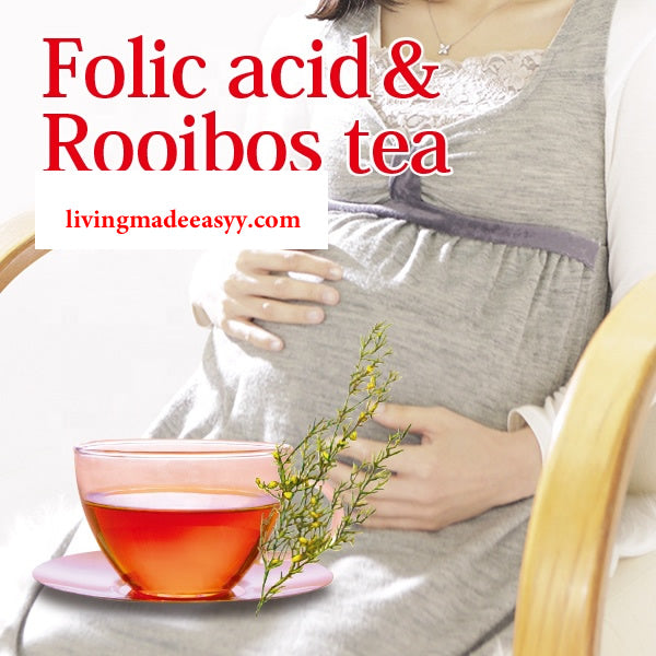 6 packs Food supplement drink Folic acid rooibos tea for mother pregnant woman decaffeinated calorie free health product