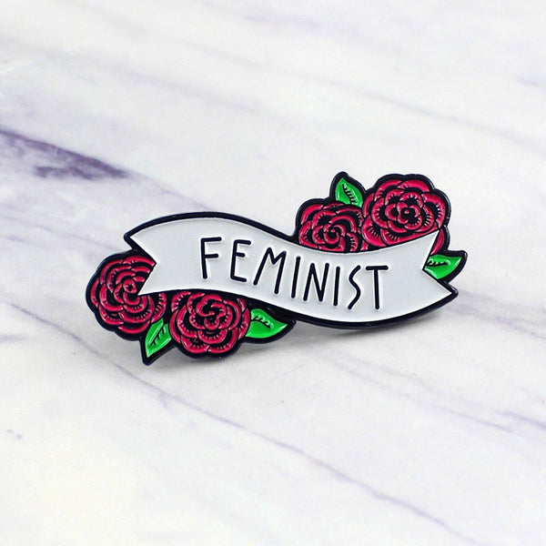 LNRRABC Rose Flower Brooch Floral Pins Badges Enamel Lapel Red Bag Hat Sweater Denim Backpack Party Gift For Women Girls Men