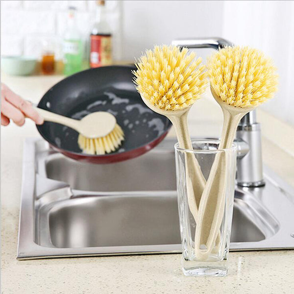 1 pcs Brush Tiles Brush For Dishes Magic emery 1PC Floor Strong Decontamination Sponge Cleaning Brush For Pot with handles