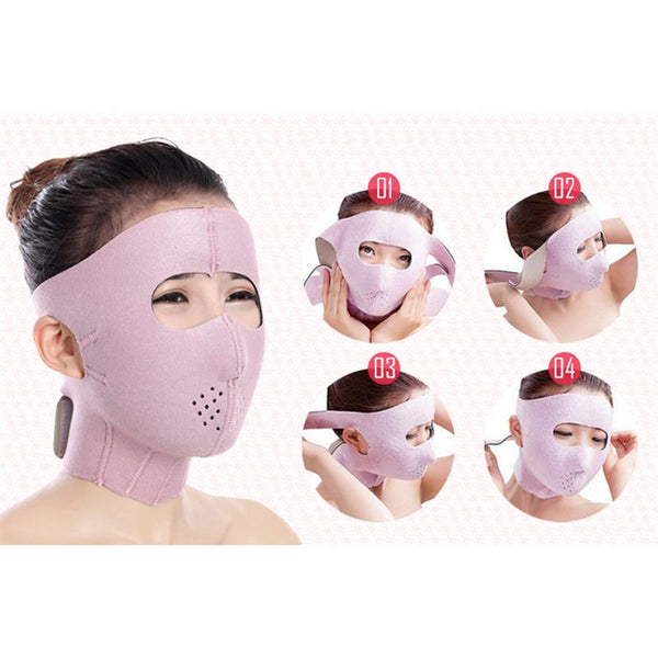 3D V Face Slimming Mask Massage Relaxtion Facial Slim Up Belt Lifting Chin Thin Cheek Sauna Bandage Beauty Health Care Tool