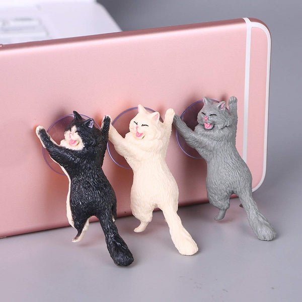 Phone Holder Cute Cat Support Resin Mobile Phone Holder Stand Sucker Tablets Desk Sucker Design high quality Smartphone Holder