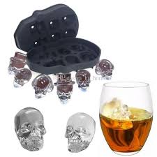 Ice Cube Maker Skull Shape Chocolate Mould Ice Cream DIY Tool Whiskey Wine Cocktail Ice Cube 3D Silicone Mold