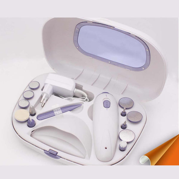 electric nail polisher and manicure set with nail dryer
